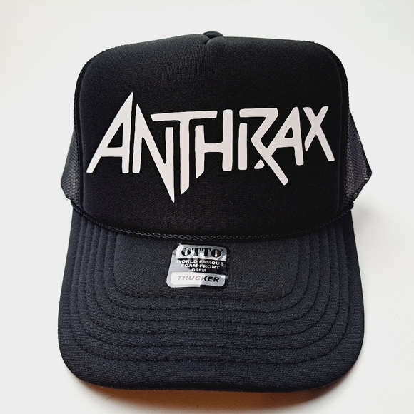 Anthrax Foam Trucker Mesh Snapback Cap Hat Black new - Picture 1 of 4
